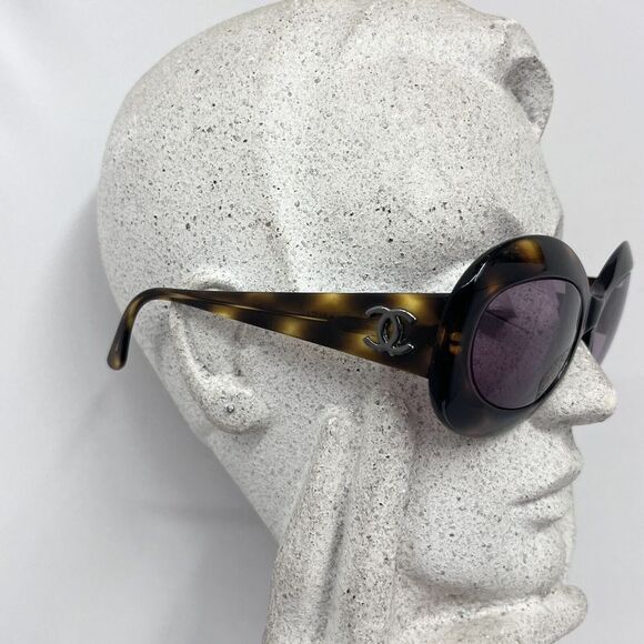 Chanel Sunglasses 10151 91235 Brown‎ Tortoise Tone CC Logo Chanel Quilted Case - Picture 2 of 9